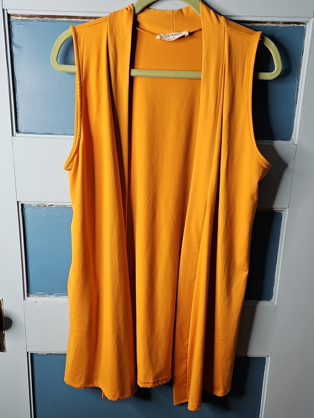 Zenana Outfitters Sleeveless Open Front Vest - Mustard